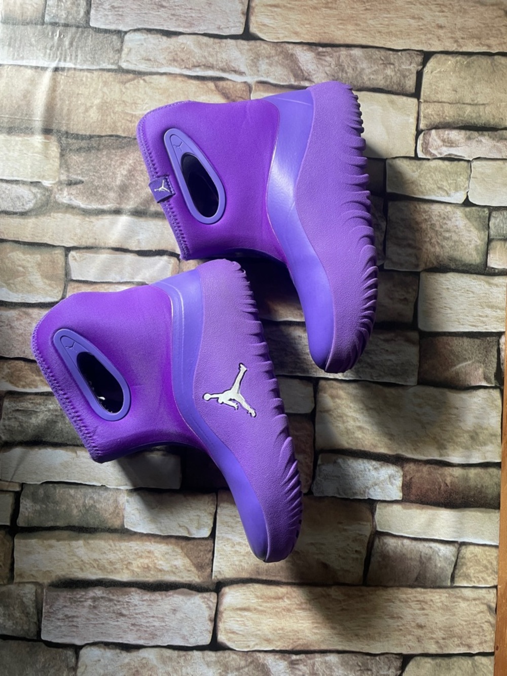 Jordan Purple Slip-On Neoprene Rain Boots with White Jumpman
